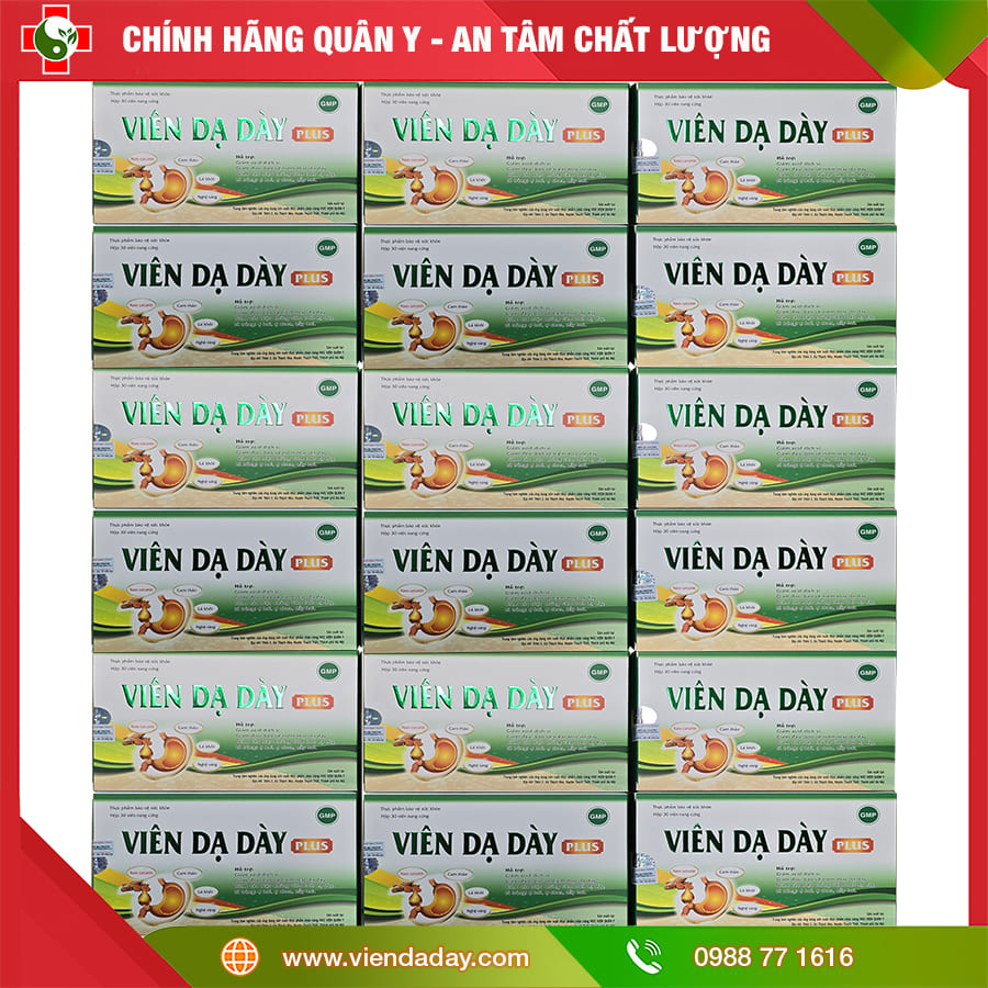 Liệu trình đủ cho 2 người 24 hộp Viên dạ dày Plus tặng 4 hộp và 6h trà dạ dày